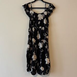 Lucky Brand Floral Cami Strap Off Shoulder Dress